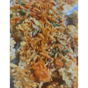 cơm cháy tép hành phi