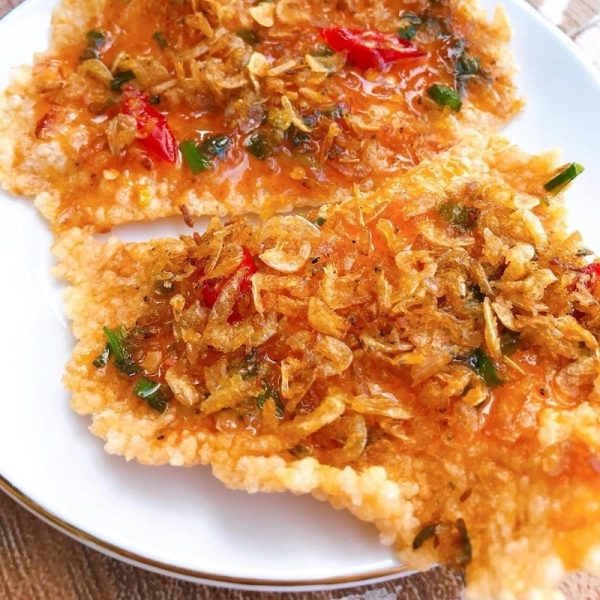 cơm cháy tép hành phi